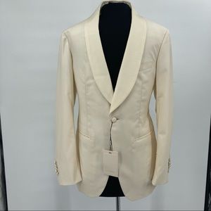 NEW w/ Tags Suit Supply Off-White Lazio Single Button Tuxedo Dinner Jacket - 38R